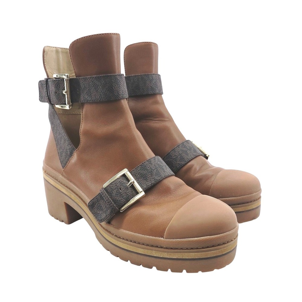 Michael Kors Corey Leather Cutout Ankle Boot - Size 8
